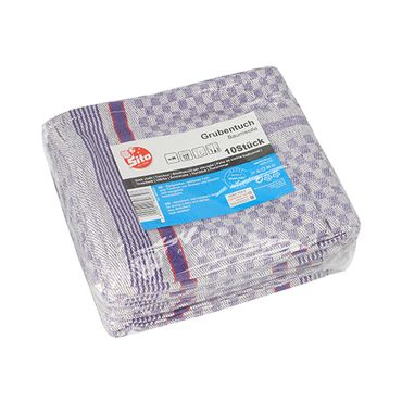 100 Geschirrtücher 90 cm x 45 cm weiß/violett Grubentuch