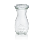 6x Weck Glas Flasche mit Deckel Bottle 250 ml