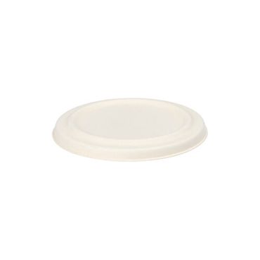 400 Deckel für Suppenbecher, Zuckerrohr "pure" Ø 10 cm weiss