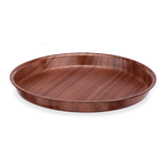 Bierglasträger Tablett MDF Holzoptik rund braun Ø 36 cm Tray 90 rutschhemmend