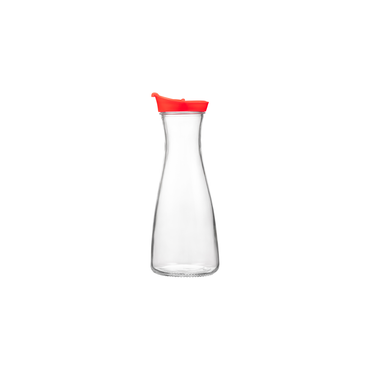 Glas Karaffe 26 cm, 1 l, rot