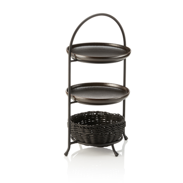 Etagère 3 Etagen Chromnickelstahl silber  46 cm
