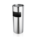 Standascher Ø 25 cm Chromnickelstahl silber Aschenbecher