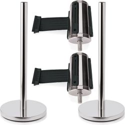 32878-2x-Abgrenzungspfosten---2x-Absperrband-schwarz-Edelstahl-Highflex-4-Wege-Absperrsystem.jpg 32878-2x-Abgrenzungspfosten---2x-Absperrband-schwarz-Edelstahl-Highflex-4-Wege-Absperrsystem.jpg