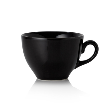 6x Ober- und Untertasse Kaffeetasse 220 ml VIDA Night schwarz Porzellan