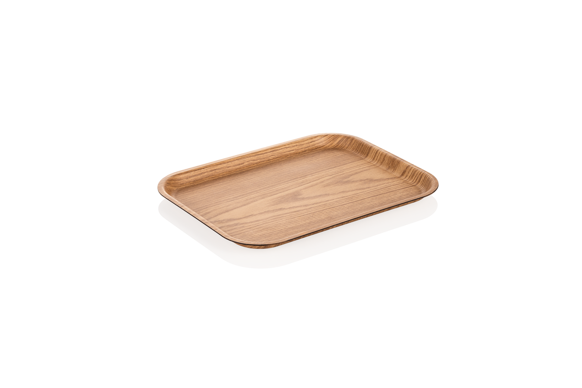 Non-Slip Gastro Tablett Holzoptik skandinavisches Design eckig 45 x 27 x 2 cm