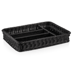 Besteckkorb schwarz Gastro 40 x 30 x 6,5 cm, Polypropylen