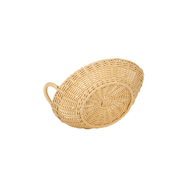 Brötchenschütte mit Griff Brotkorb Korb hellbeige Gastro rund ø 36,5 cm, Polypropylen