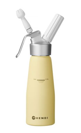 Sahnespender, HENDI, 0,5L, Pastellgelb + 24 Sahnekapseln (N2O)
