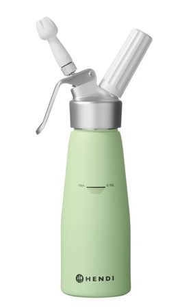 Sahnespender, HENDI, 0,5L, Pastellgrün + 24 Sahnekapseln (N2O)