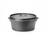 Gusseisentopf, HENDI, 9 L, Schwarz, Ø 31 cm H: 15,5 cm, Suppentopf