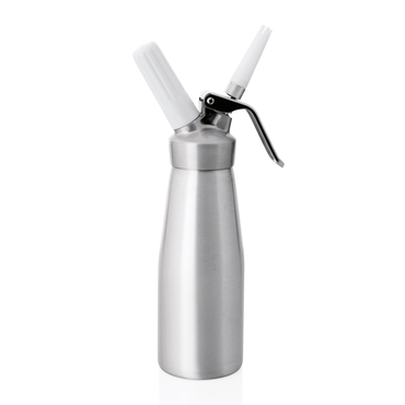 1x Siphon / Sahnespender 1 L mit 3 Spritztüllen und Reinigungsbürste + 72 Einwegdruckkapseln
