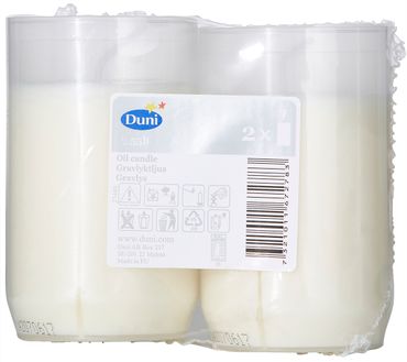 20x Duni Grablicht 10 cm 55 Std. Weiß Paraffin mit Kerzenhalter aus Kunststoff