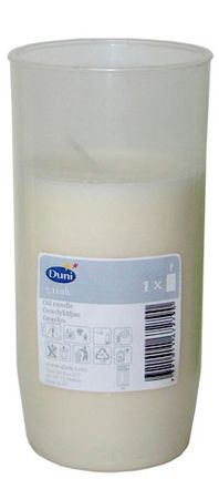20x Duni Grablicht 140 x Ø 70 mm 110 Std. Weiß Paraffin mit Kerzenhalter aus Kunststoff