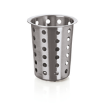 Besteckköcher Ø 11,5 cm, Edelstahl, prfortiert