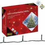 Lichterkette 400 LED warmweiß 8h Timer 47,9m, innen & außen, mit Netzteil
