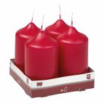 Stumpenkerzen bordeaux 50x90mm 4 Stück