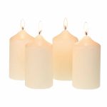 Stumpenkerzen ivory 50x90mm 4 Stück