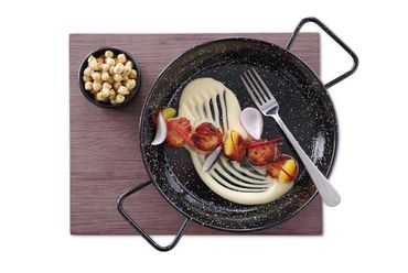Emaillie Paellapfanne Ø 24 cm, emailliert, Servierpfanne