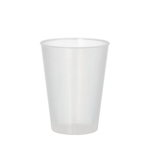 Mehrweg-Trinkbecher PP 0,2 l Ø 7,5 cm · 9,6 cm transluzent extra stabil