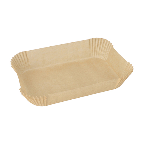 Backpapiere 22 cm x 14 cm x 4,5 cm braun für Heißluftfritteusen