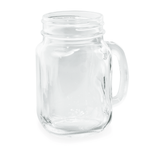 6x WAS Germany Trinkglas Caro mit Henkel 450 ml