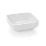 6x Salatiere eckig 11,5 cm, 250 ml, Hamburg System, weiß, Porzellan
