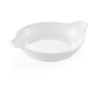 6x Backform rund Ø 17 cm weiß, Porzellan