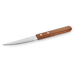 12x Steak-/ Pizzabesteck Messer Holz braun