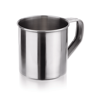 6x Becher 350 ml Chromnickelstahl silber Kaffeebecher