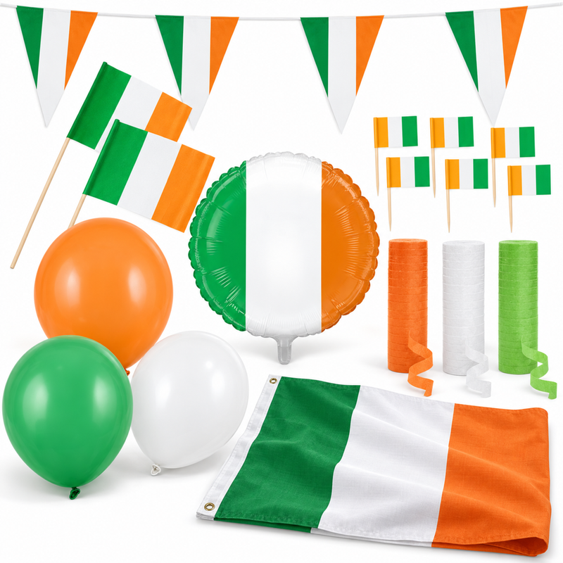 Irland Party Deko Set 96 tlg. Partyset Partydeko Fussball EM WM St Patrick's Day