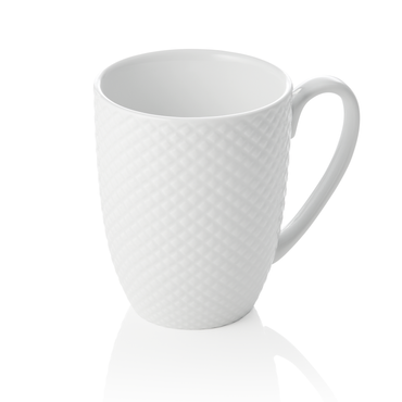4x Becher Set, Ø 8 cm, 300 ml, weiß, Porzellan, Kaffee Tasse