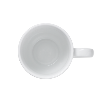 4x Becher Set, Ø 8 cm, 300 ml, weiß, Porzellan, Kaffee Tasse