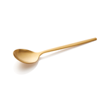 12x Suppenlöffel ALEX GOLD, mit gold, matte PVD Beschichtung, 18 cm, Chromnickelstahl 18/10