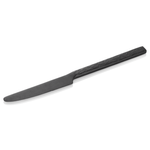 12x Menümesser SLATE, 22,5 cm, mit schwarzer PVD Beschichtung, Oberfläche in Schiefer-Optik, Chromstahl 13/0