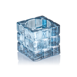 Cube Steel Blue YUYU, Windlicht, Kerzenhalter, 6,5 x 6,5 x 6,5 cm, Glas, hellblau