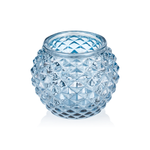 Ball Steel Blue YUYU, Windlicht, Kerzenhalter, Ø 7,5 cm, Höhe 6 cm, Glas
