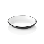 Teller GRACE, tief, Ø 18 cm, 350 ml, Emaille, weiß schwarz