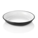 Teller GRACE, tief, Ø 24 cm, 850 ml, Emaille, weiß schwarz
