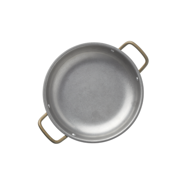 Servierpfanne STEEL & STYLE VINTAGE mit 2 Messinggriffen, Ø 20 cm, 0,8 ltr., Chromnickelstahl