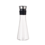 Karaffe, 1,0 ltr., Ø 7 cm, Borosilikatglas, Edelstahl, Silikon