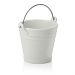 Tischrestebehälter, 450 ml, Ø 10,5 cm, Porzellan, Edelstahl mit Henkelgriff