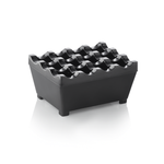 Windaschenbecher, 9,5 x 7,5 x 4,5 cm, schwarz verchromt, Zinkguss