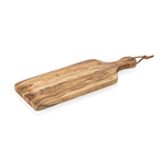 Servierbrett mit Griff PURE OLIVE, 30 x 15 cm, Olivenholz mit Lederband