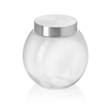 Vorratsglas, 1,5 ltr., Ø 9 cm, Höhe 19,5 cm, Glas, Edelstahl, Silikon