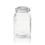 Vorratsglas XL, 3 ltr., Ø 9 cm, Höhe 24 cm, Glas, Edelstahl, Silikon