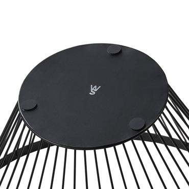 Buffetkorb, Ø 30 cm, Höhe 20,5 cm, schwarz pulverbeschichtet, Metall