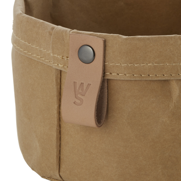 Brottasche Craft & Crumble, Ø 20 cm, Höhe 13 cm, khaki, Kraft Paper