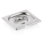 GN Deckel mit Löffelaussparung 1/6 GN Core, Chromnickelstahl