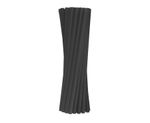 250 Mehrweg Plastik Shake Trinkhalme / Strohhalme schwarz 24 cm Ø 9 mm